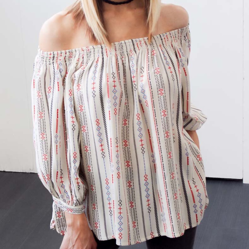 Aztec Printed Knot Tie Sleeves